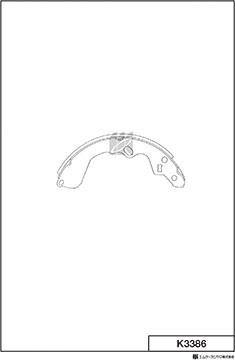 MK Kashiyama K3386 - Brake Shoe Set autospares.lv