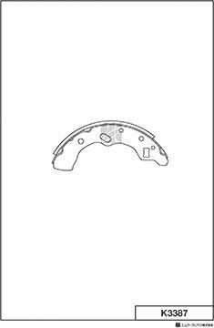 MK Kashiyama K3387 - Brake Shoe Set autospares.lv