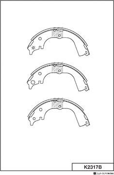 MK Kashiyama K2317B - Brake Shoe Set autospares.lv