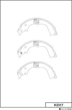 MK Kashiyama K2317 - Brake Shoe Set autospares.lv