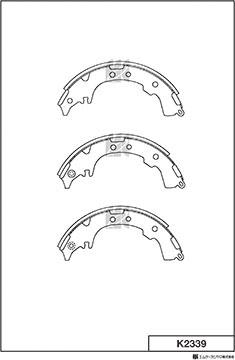 MK Kashiyama K2339 - Brake Shoe Set autospares.lv