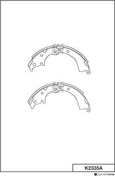 MK Kashiyama K2335A - Brake Shoe Set autospares.lv