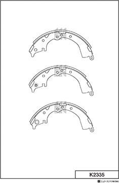 MK Kashiyama K2335 - Brake Shoe Set autospares.lv