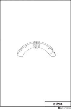 MK Kashiyama K2294 - Brake Shoe Set autospares.lv