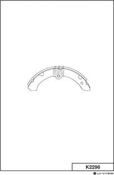 MK Kashiyama K2296 - Brake Shoe Set autospares.lv