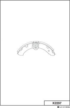 MK Kashiyama K2297 - Brake Shoe Set autospares.lv