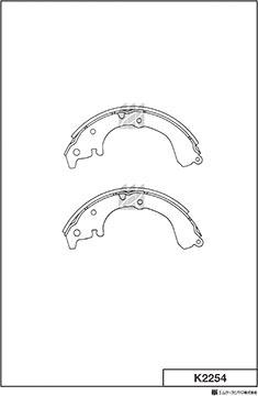 MK Kashiyama K2254 - Brake Shoe Set autospares.lv