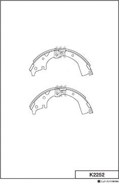 MK Kashiyama K2252 - Brake Shoe Set autospares.lv