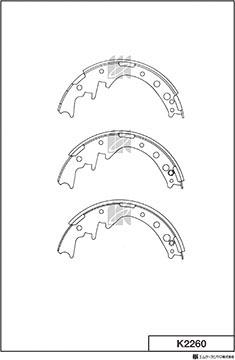 MK Kashiyama K2260 - Brake Shoe Set autospares.lv