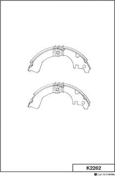 MK Kashiyama K2262 - Brake Shoe Set autospares.lv