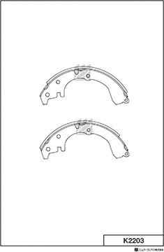 MK Kashiyama K2203 - Brake Shoe Set autospares.lv