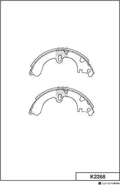 MK Kashiyama K2288 - Brake Shoe Set autospares.lv