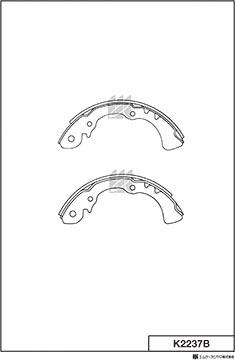 MK Kashiyama K2237B - Brake Shoe Set autospares.lv