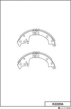 MK Kashiyama K2220A - Brake Shoe Set autospares.lv