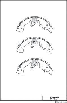 MK Kashiyama K7757 - Brake Shoe Set autospares.lv