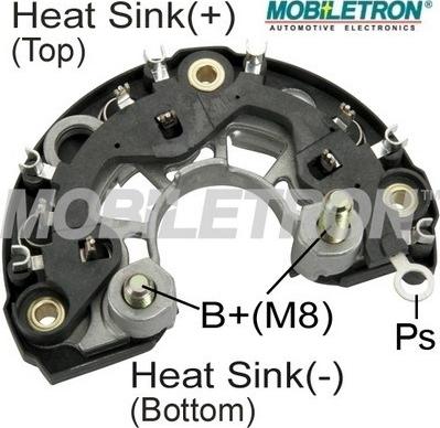 Mobiletron RB-119H - Rectifier, alternator autospares.lv