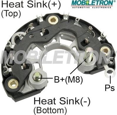 Mobiletron RB-116H - Rectifier, alternator autospares.lv