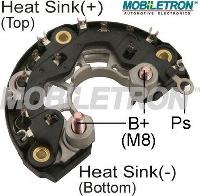 Mobiletron RB-118H - Rectifier, alternator autospares.lv