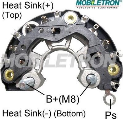 Mobiletron RB-172H - Rectifier, alternator autospares.lv