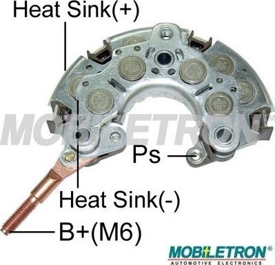 Mobiletron RN-03PL - Rectifier, alternator autospares.lv