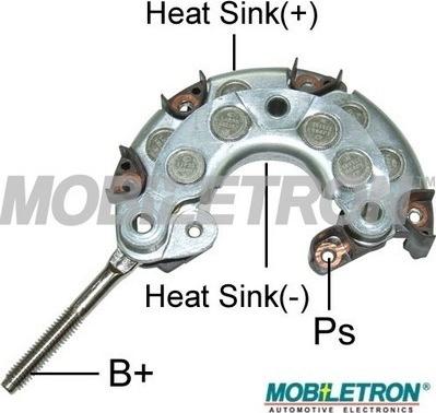 Mobiletron RN-15PL - Rectifier, alternator autospares.lv