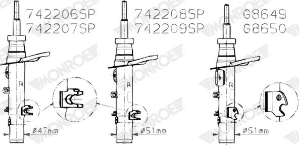 Monroe 742207SP - Shock Absorber autospares.lv