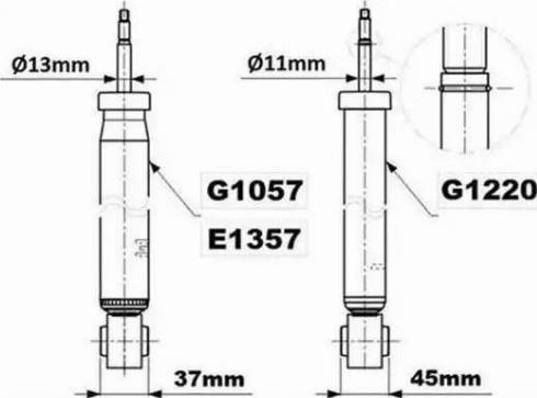 Monroe E1357 - Shock Absorber autospares.lv