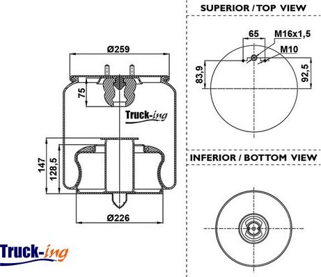 Montcada 0293445 - Bellow, air suspension autospares.lv