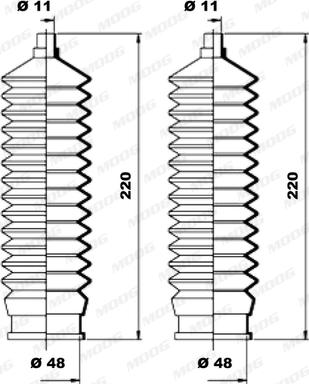 Moog K150015 - Bellow Set, steering autospares.lv