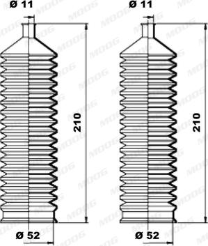 Moog K150028 - Bellow Set, steering autospares.lv