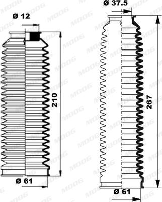 Moog K150259 - Bellow Set, steering autospares.lv