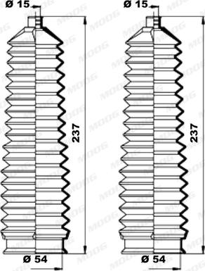 Moog K150204 - Bellow Set, steering autospares.lv