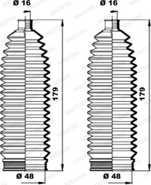 Moog K150231 - Bellow Set, steering autospares.lv