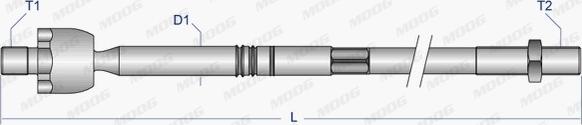 Moog VO-AX-1847 - Inner Tie Rod, Axle Joint autospares.lv