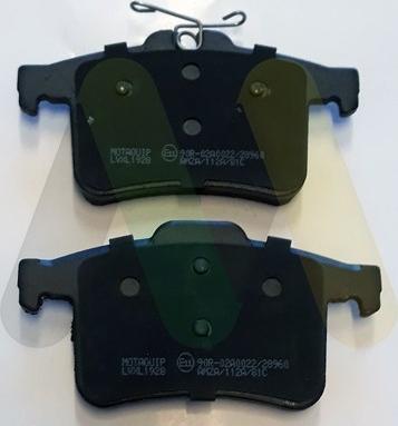 Motaquip LVXL1928 - Brake Pad Set, disc brake autospares.lv