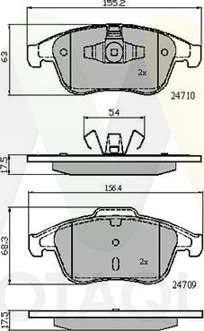 Motaquip LVXL1654 - Brake Pad Set, disc brake autospares.lv