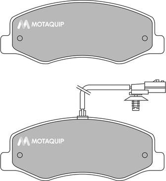 Motaquip LVXL1637 - Brake Pad Set, disc brake autospares.lv