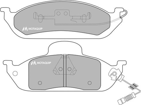 Motaquip LVXL1074 - Brake Pad Set, disc brake autospares.lv