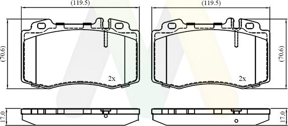 Motaquip LVXL1073 - Brake Pad Set, disc brake autospares.lv