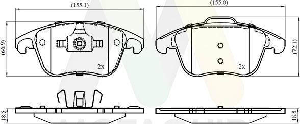 Motaquip LVXL1373 - Brake Pad Set, disc brake autospares.lv