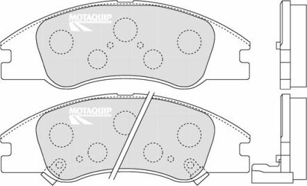 Motaquip LVXL1232 - Brake Pad Set, disc brake autospares.lv