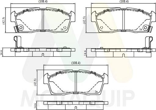 Motaquip LVXL2095 - Brake Pad Set, disc brake autospares.lv