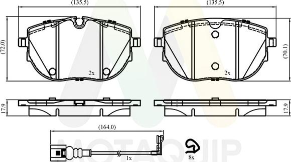 Motaquip LVXL2076 - Brake Pad Set, disc brake autospares.lv