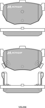 Motaquip LVXL236 - Brake Pad Set, disc brake autospares.lv