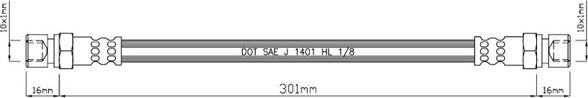 Motaquip VBH457 - Brake Hose autospares.lv