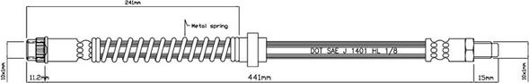 Motaquip VBH827 - Brake Hose autospares.lv