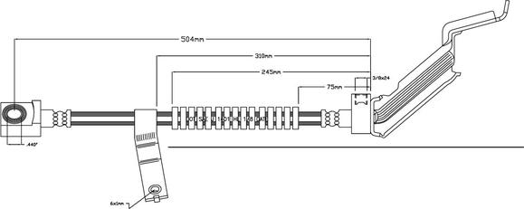 Motaquip VBJ482 - Brake Hose autospares.lv