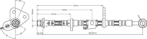 Motaquip VBJ215 - Brake Hose autospares.lv