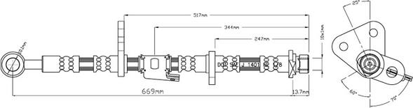 Motaquip VBJ216 - Brake Hose autospares.lv