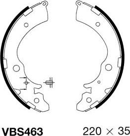 Motaquip VBS463 - Brake Shoe Set autospares.lv